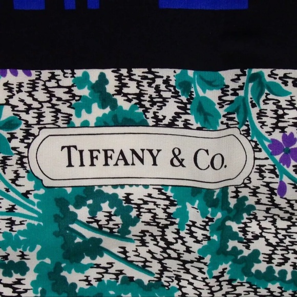 AUTH TIFFANY&Co. Floral Silk Scarf - Picture 3 of 5